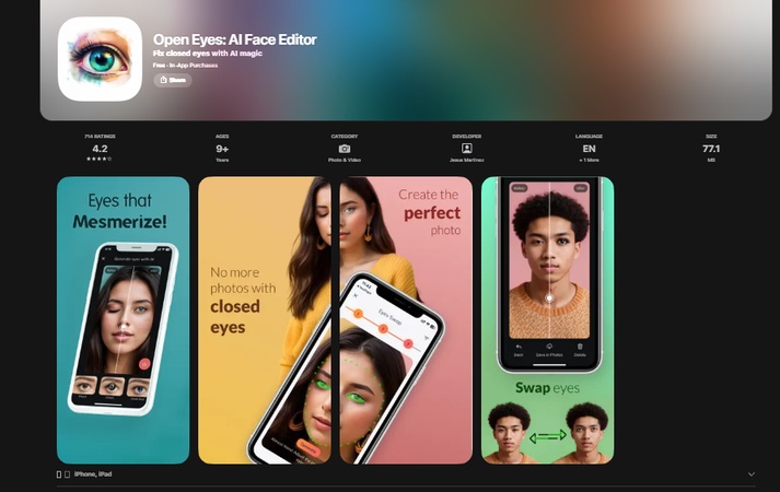 iPhone 照片睜眼工具