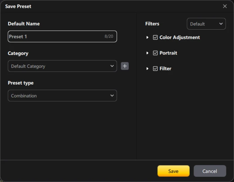 fill-out-the-preset-settings