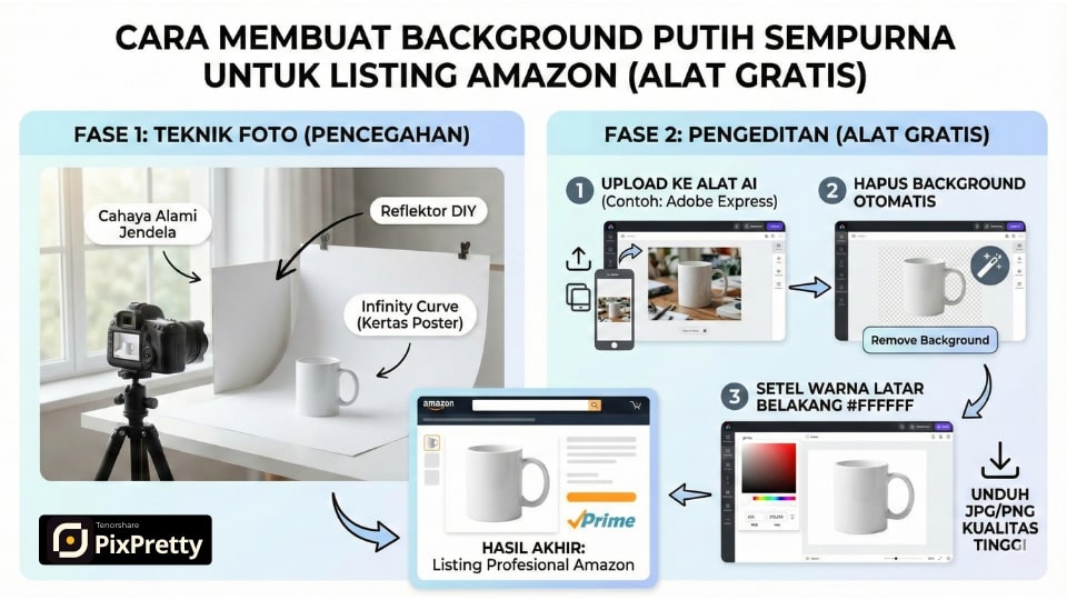 Cara Membuat Background Putih Sempurna untuk Listing Amazon Gratis